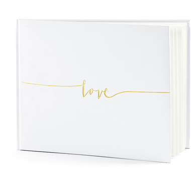 PARTYDECO Livre d'or 24x18.5cm KWAP47 blanc-or rose 44 pages