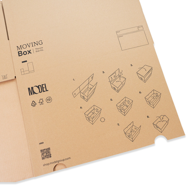 Carton de déménagement modulaire grand en brun 567x385x688mm