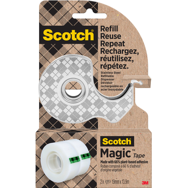 SCOTCH Klebebandabroller 19x13.9mm 123R EU aus Edelstahl