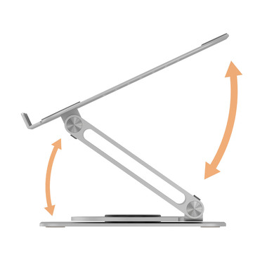 ICY BOX Rotatable and fully adjustable IB-NH300-R notebook stand 17 Inch silver