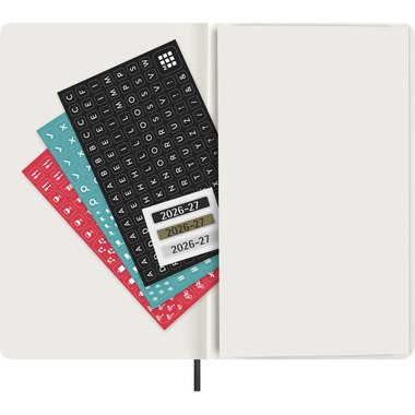 MOLESKINE Wochen-Notizkalender 26/27 DSB18WN3Y27 18M liniert SC schwarz 13x21cm