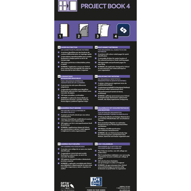 OXFORD Projectbook A4+ 400037432 kariert 5mm, 90g 100 Blatt