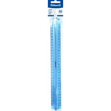 PELIKAN Règle 30cm 7191805 Transparent-bleu, poignée
