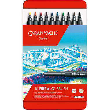 CARAN D'ACHE Classic Fibralo Brush 0.5-5mm 186.310 assortiert 10 Farben