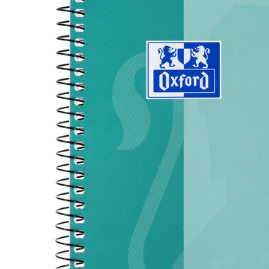 OXFORD Collegebloc Essentials A5+ 400132392 vertbleu, quadr. 5mm 80 feui.