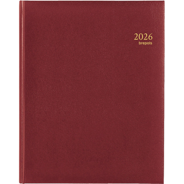 BREPOLS Agenda Concorde Lima Ku. 2026 0.240.1256 1S/2P weinrosso 21x27cm
