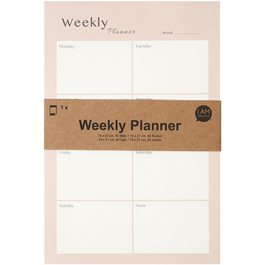 I AM CREATIVE Wochenplaner 14x21cm 4005.26 rosa 80 Blatt