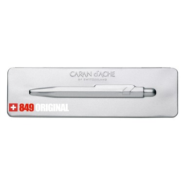 CARAN D'ACHE Kugelschreiber 849 Original 849.069 aluminium, mit Metalletui