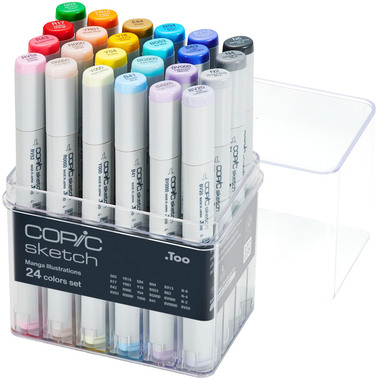 COPIC Marker Sketch 21075525 Manga Illustration, 24 pz.