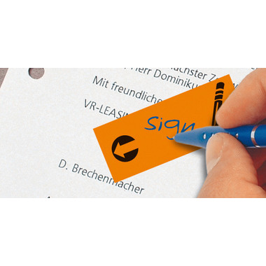 SIGEL Haftnotizen mit Symbol 20x50mm HN635 4-farbig ass. 4 x 40 Streifen