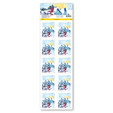Francobolli CHF 1.00 «St. Moritz», foglio da 10 francobolli