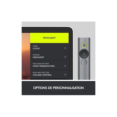 Logitech Présentoir Spotlight gris ardoise