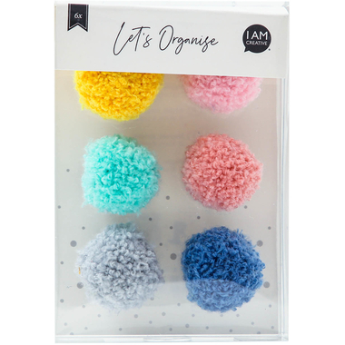 I AM CREATIVE Magnet Pompon Let`s Organize 4035.52 6 Stück