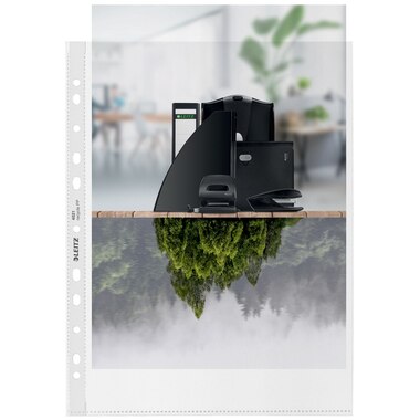 LEITZ Poches PP Recycle A4 4021-00-03 transparent, 100my 25 pcs.