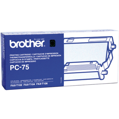 BROTHER Druckkassette m. Filmrolle PC-75 Fax T102/104/106 140 Seiten