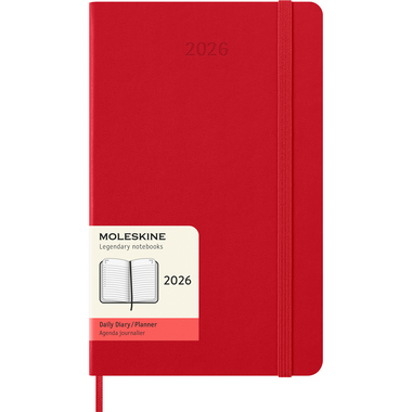 MOLESKINE Agenda Classic Large 2026 DHF212DC3Y26 1T/1S scharlachrot HC 13x21cm