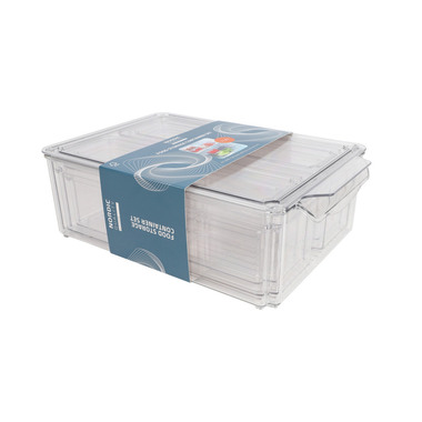 NORDIC Q Fridge/Pantry storage set 2360037 Transparent, 7 pcs.