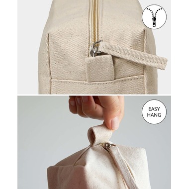 I AM CREATIVE Borsa da toilette 19x9x8.5cm 1212.13 natura, cotone