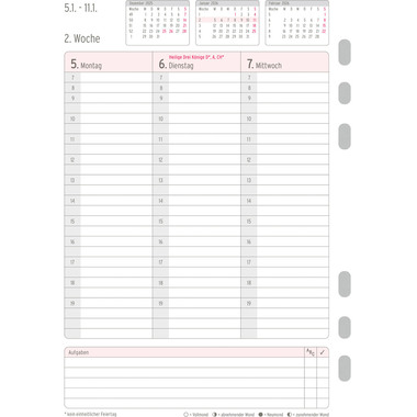 CHRONOPLAN Jahres-Set Wochenplan 2026 50296Z.26 1W/2S A5