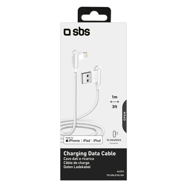 90°-Lightning Kabel für Daten und Aufladung