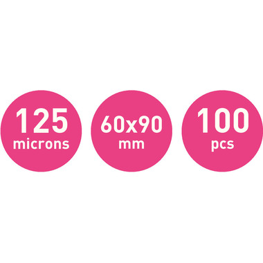 LEITZ Pelicole per lamin. 60x90mm 73690002 lucido, 125my 100 pezzi