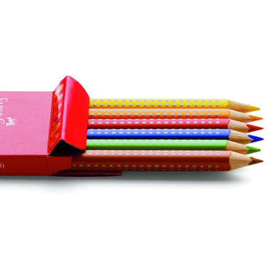 FABER-CASTELL Crayons couleur Grip 112406 6 couleurs