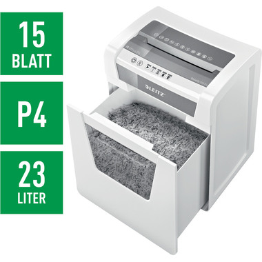 LEITZ Aktenvernichter IQ 8003-20-00 Office, P-4, 23lt