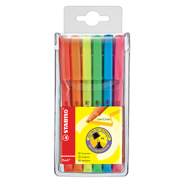 STABILO Textmarker FLASH 1/3,5mm 555/6 6 Farben ass.