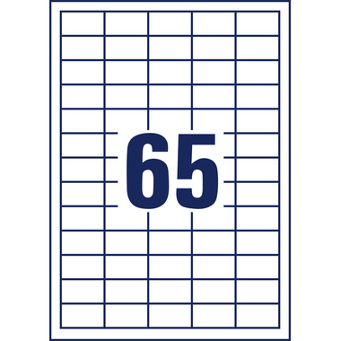 AVERY ZWECKFORM Etichette 21.2x38mm LR3666-10 bianco, perm. 10 fogli/65 pz.