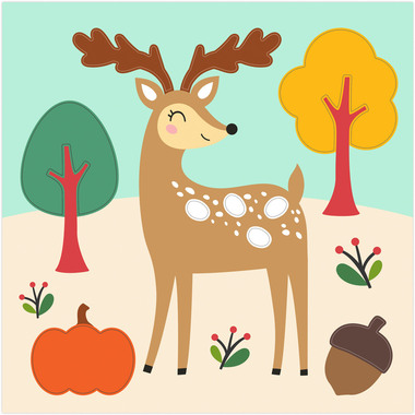 URSUS Bastelfilz Set 8800002F Forest Friends