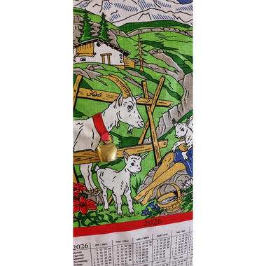 DOERIG Heidi mit Glocke 2026 19.2685+ 1J/1S ML Reinleinen 40x70cm