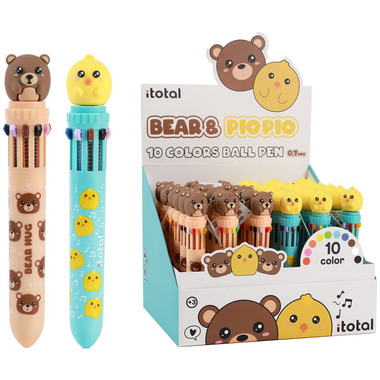 I-TOTAL Multicolor pen bear & chick XL2370H 10 colori