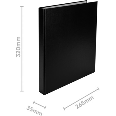 BIELLA Classeur Ringo-Plast 3.5cm 43444202U 4 anneaux noir A4+