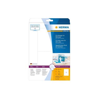 HERMA inserti per CD 5033 bianco, 25 pezzi