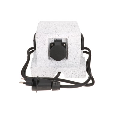 Max Hauri garden power distributor 4x T13 IP55, stone look, white