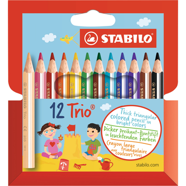 STABILO Crayons de couleur Trio 205/1201 Etui 12 pcs.