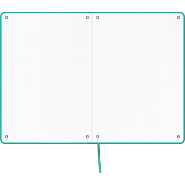 OXFORD Notizbuch Signature A5 400154948 türkis, kariert 5mm 80 Blatt