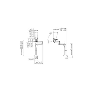 Vogel's table mount Momo 2137 Motion up to 20 kg – Black