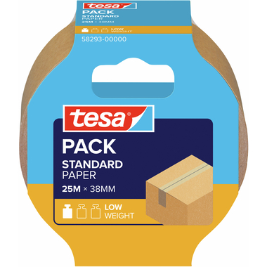 TESA Nastro da imballaggio 38mmx25m 58293-00000 Carta, marrone