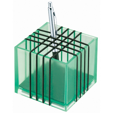 ARLAC Stifteköcher Confon 222.38 grün-transp. 10x10x9cm