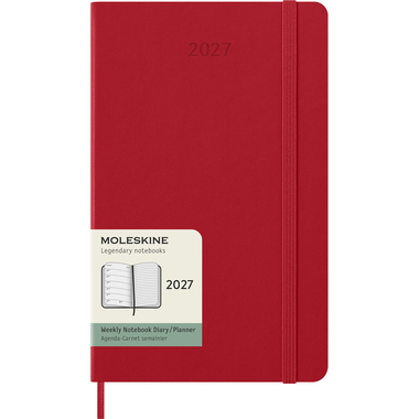 MOLESKINE Agenda Classic Large 2027 DHF212WN3Y27 1W/1S scharlachrot HC 13x21cm