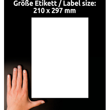 AVERY ZWECKFORM Universal-Etiketten 210x297mm 6603 weiss 65 Stk./65 Blatt