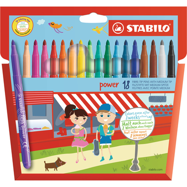 STABILO Fasermaler Power 280/1801 Etui 18 Stück