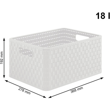 ROTHO Corbeille Country 18lt 1115301023 A4 18lt blanc