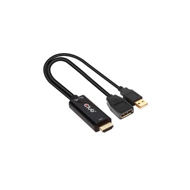 Club 3D Cable HDMI 2.0 to DP 1.2 4K60Hz HDMI - DisplayPort, 0.25 m