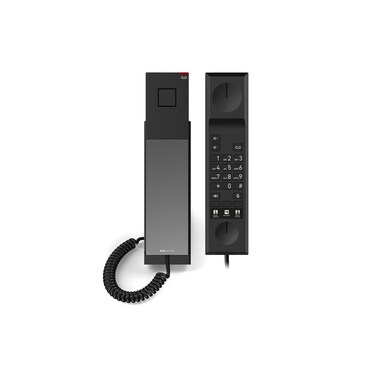 snom Téléphone de bureau HD300A, téléphone analogique pour hôtel Noir
