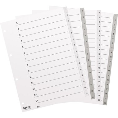 KOLMA Register KolmaFlex A4 18.115.16 weiss 1-15