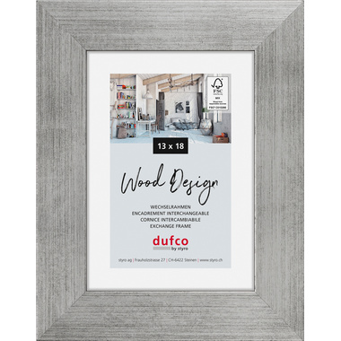 DUFCO Holz-Bilderrahmen 13x18cm 1610.80066 Larisis silber