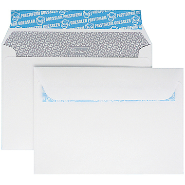 GOESSLER Couvert G-Line o/Fenster C6 2001 100g, weiss 500 Stück