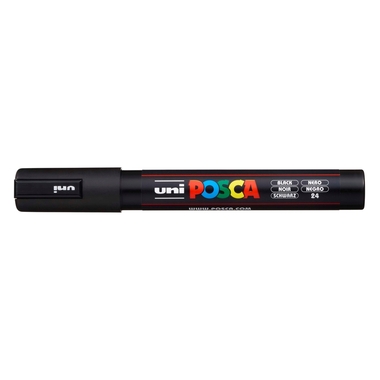 POSCA Marker 1.8-2.5mm PC-5M BLACK schwarz, Rundspitze
